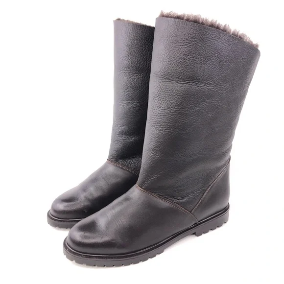 La Canadienne Brown Leather Winter Boots 8.5M - Picture 4 of 13